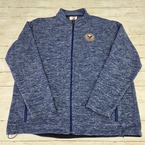 AE Sport USA Mens XXL‎ Dept of Veterans Affairs Full Zip Fleece Jacket Blue